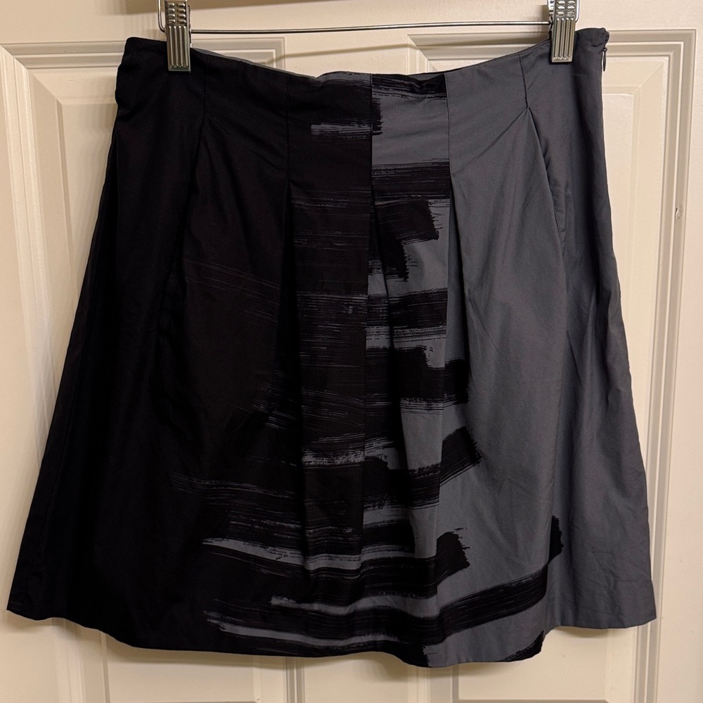 Vince Black and Gray A-Line Skirt